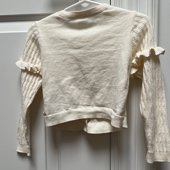 EUC like new Baby Gap cropped eyelet cardigan size 4 - Picture 3 of 5